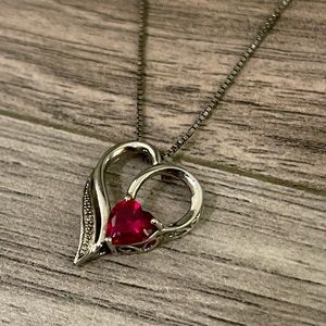 Kay Jewelers Ruby Heart Necklace